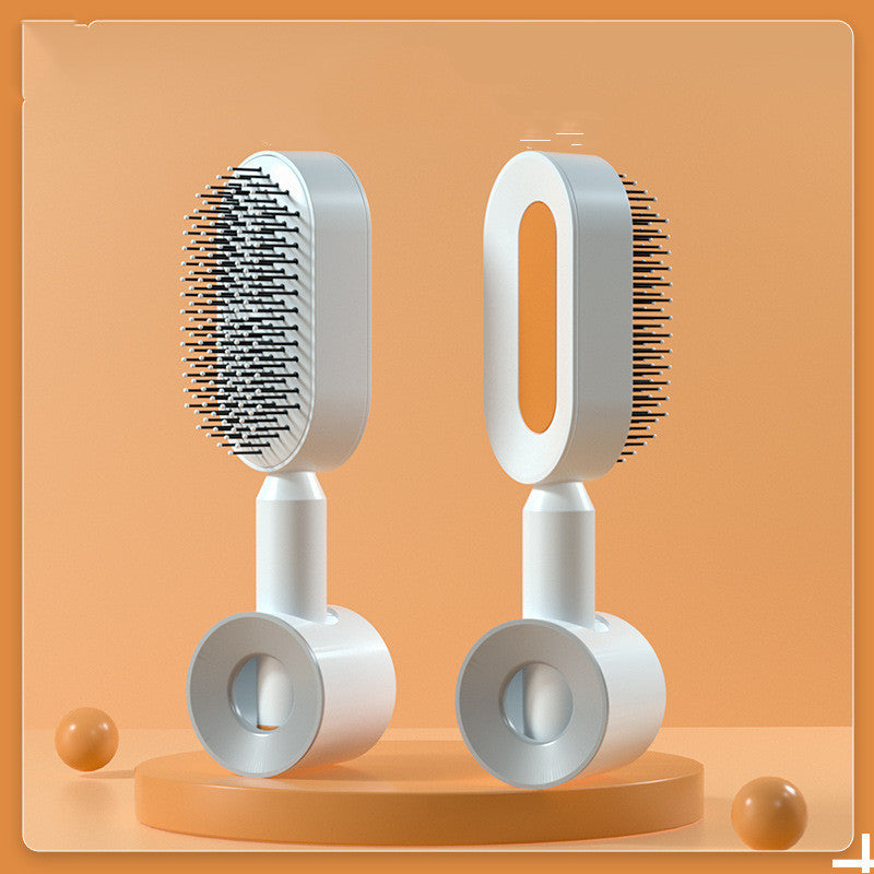 Self Cleaning Hair Brush For Women One-key Cleaning Hair Loss Airbag Massage Scalp Comb Anti-Static Hairbrush