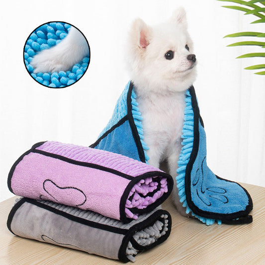 Dogs Cats Towels Super Absorbent Dog Bathrobe Microfiber Bath Towels